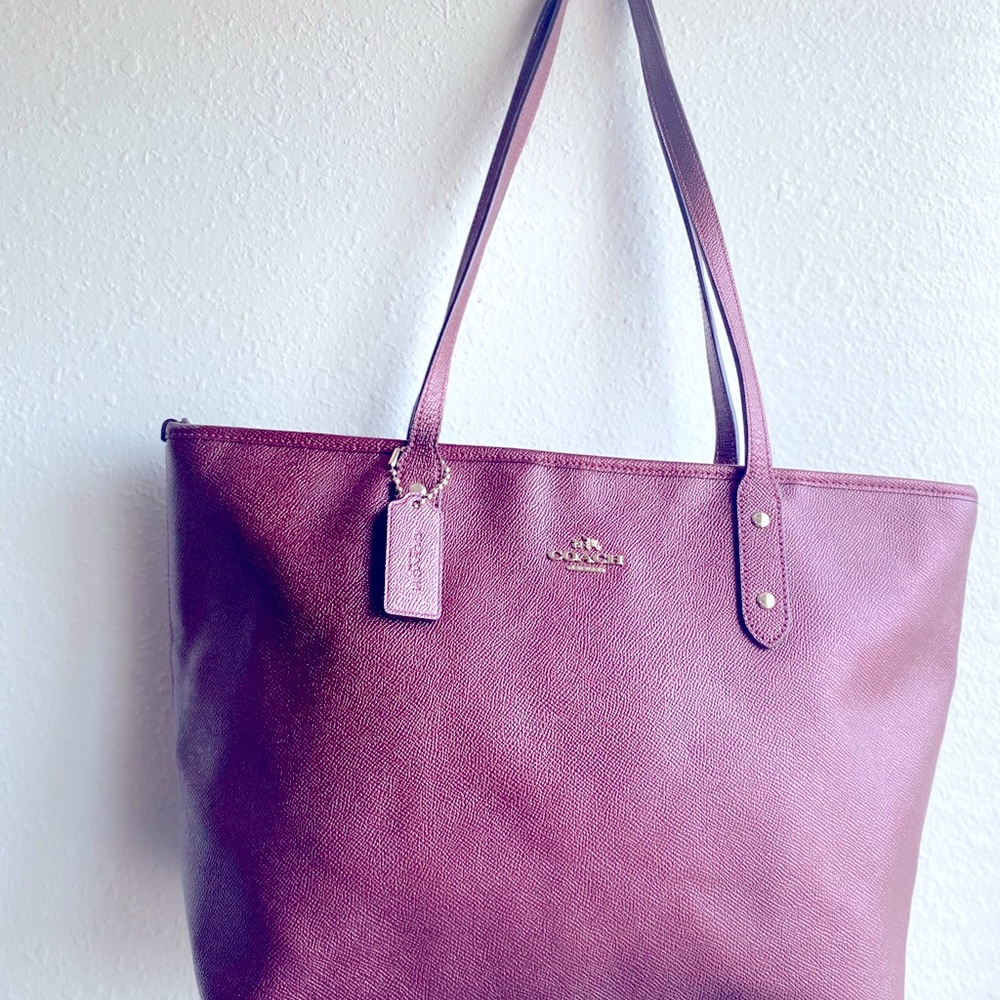 Coach Limited Edition Embossed Zip Top Tote